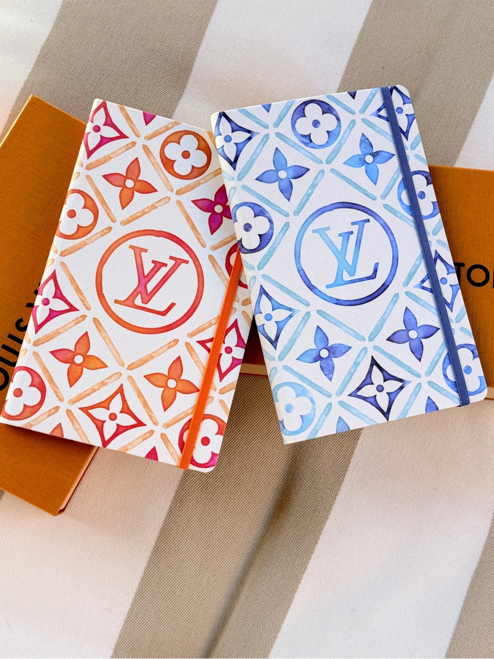 Louis Vuitton By The Pool Blue Watercolor Collection Jane notebook journal - Picture 3 of 6